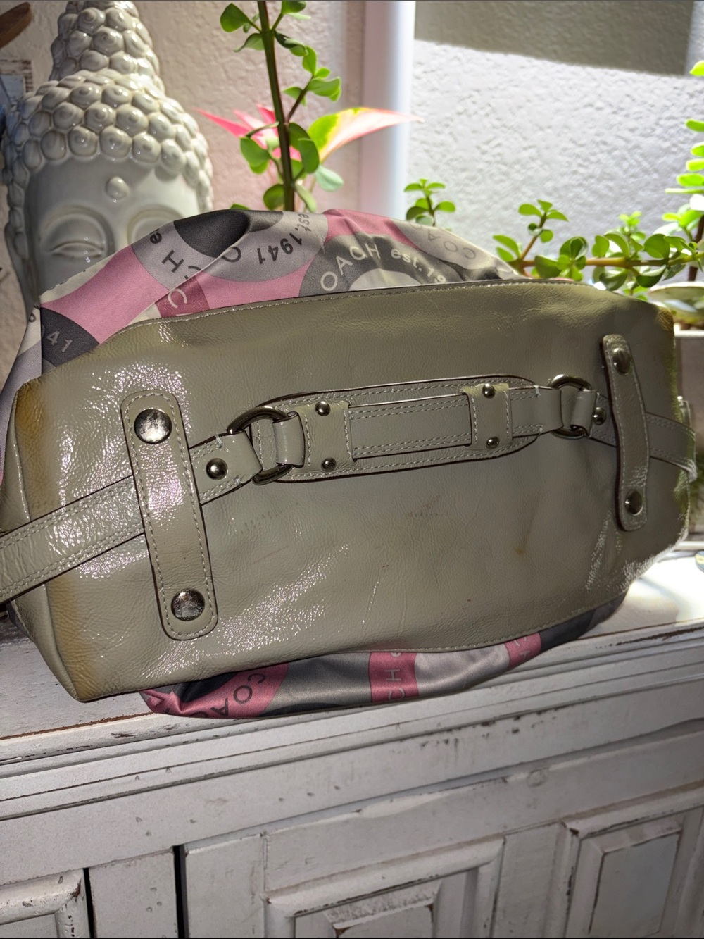 Coach No. C1176-F15451 Ashley Satchel pink and grey with matching pink wallet - Picture 3 of 11